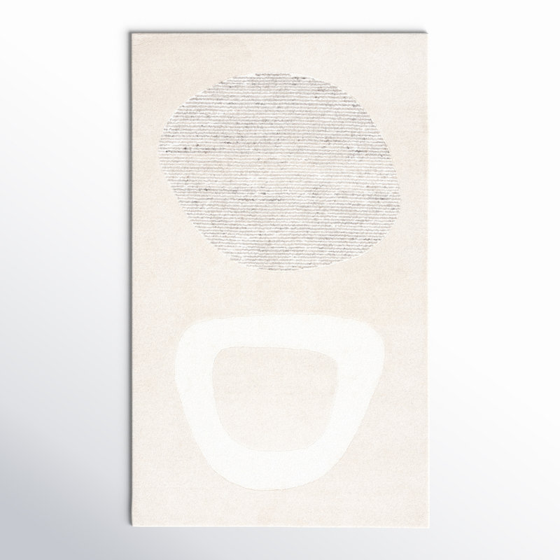 Mullen Hand Tufted Abstract Indoor Rug, Rectangle 3' x 5'