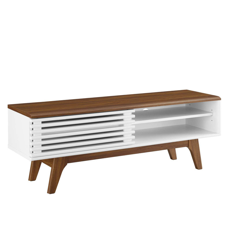 Meuble télé 48 po Render, Noyer / blanc