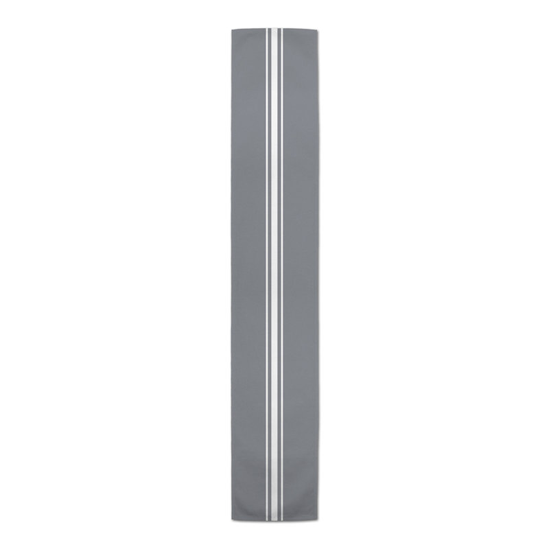 Chemin de table Bundage, 72 po x 16 po, gris