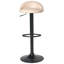 Swivel Upholstered and Faux Leather Adjustable Height Bar Stool-1353522488