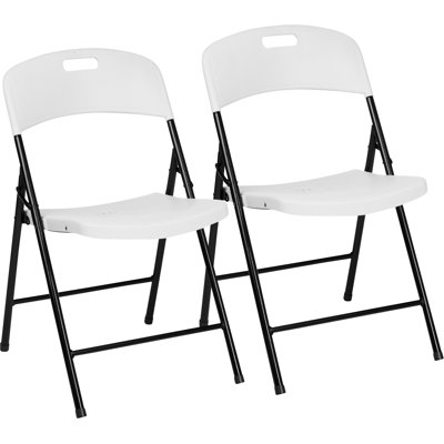 Ensemble de chaises pliantes empilables en plastique / résine 