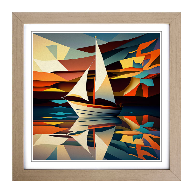 Single Picture Frame Print on Wood, Oak
