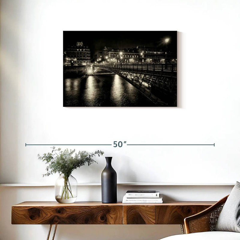 Nicci, les magnifiques ponts de nuit, Paris, France, H 20 po x l 30 po
