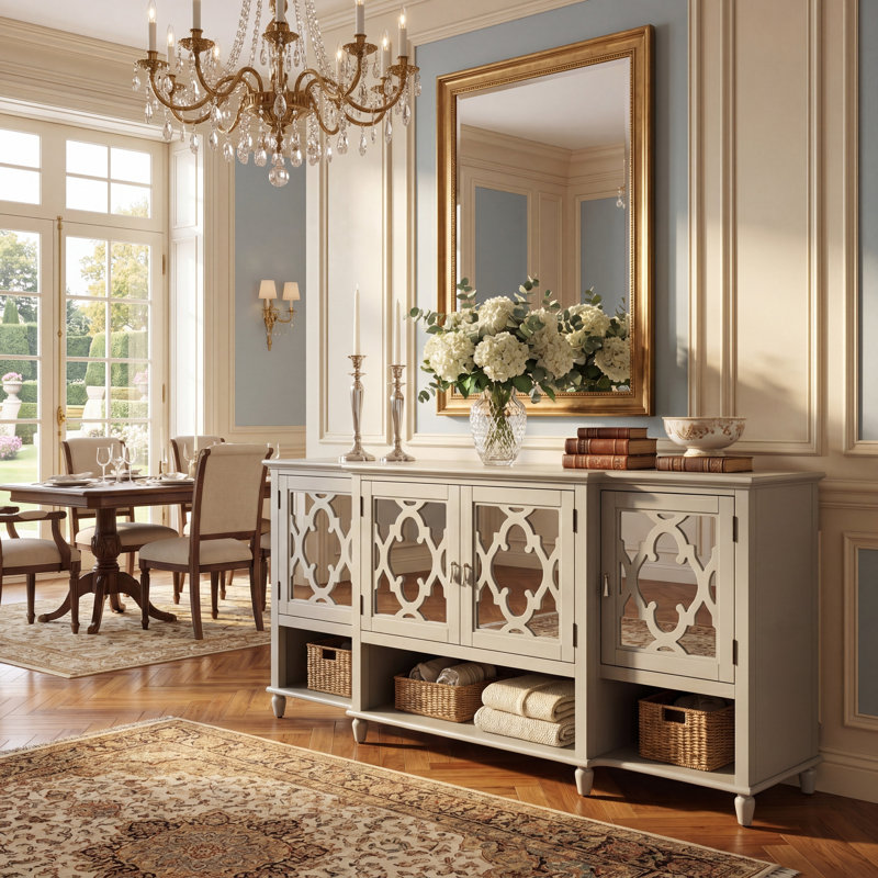 Buffet de 72 po de largeur Juliette, Gris