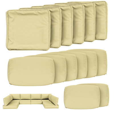 Outdoor 4” Cushion Covers Set Patio Furniture Cushion Covers, Only Covers