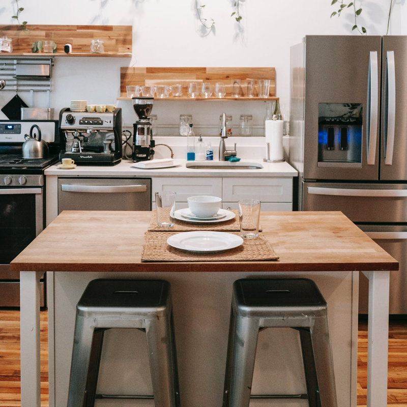 Melien Stackable Metal Bar & Counter Stool, Bar Stool (30" Seat Height)