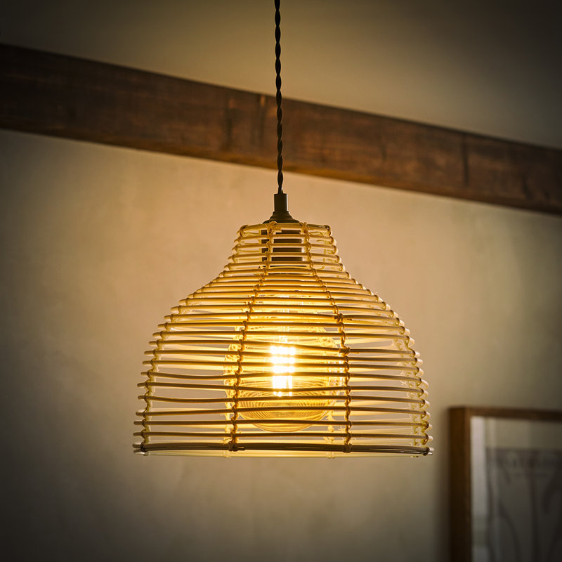 Hojovice 31cm Bamboo/Rattan Bowl Pendant Shade, Natural