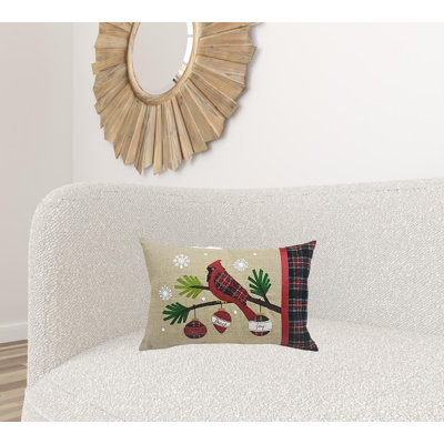 Embroidered Jute / Sisal Throw Pillow