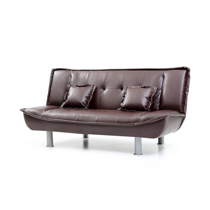 Astral Lionel Sofa Bed, Burgundy  Faux Leather
