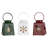 LED Lighted Tree Snowflake And Reindeer Christmas Candle Lanterns - 8" - Set Of 3