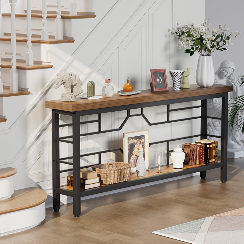 Entryway Table,Narrow Table,Entry Way Console Tables for Living Room,Foyer,Hallway,Unique Design, 32" H x 70.8" W x 11.8" D