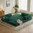 Living Room Couple 2-Person Sofa,Convertible Sleeper Sofa Bed With 2 Pillows, Corduroy Couch Removable And Washable Sofa , Floor Sofa Lounge Couch For Small Spaces-6928925