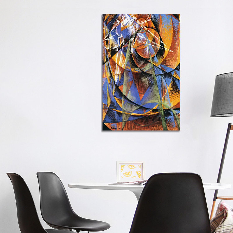 Planet Mercury Passing In Front Of The Sun by Giacomo Balla - Wrapped Canvas Print