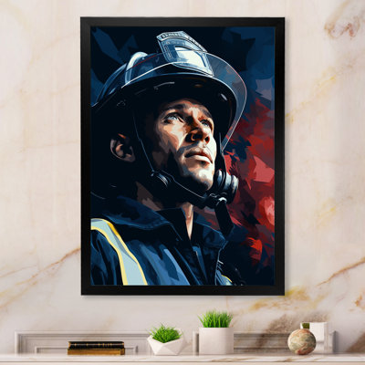Honour And Courage Fireman Portrait - Fireman Wall Art