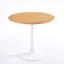 Table de salle à manger de 31,5 po de style Mid-Century pour 2 à 4 personnes avec plateau rond en MDF, table de salle à manger à piédestal, table basse de loisirs-1417576318-1417576312