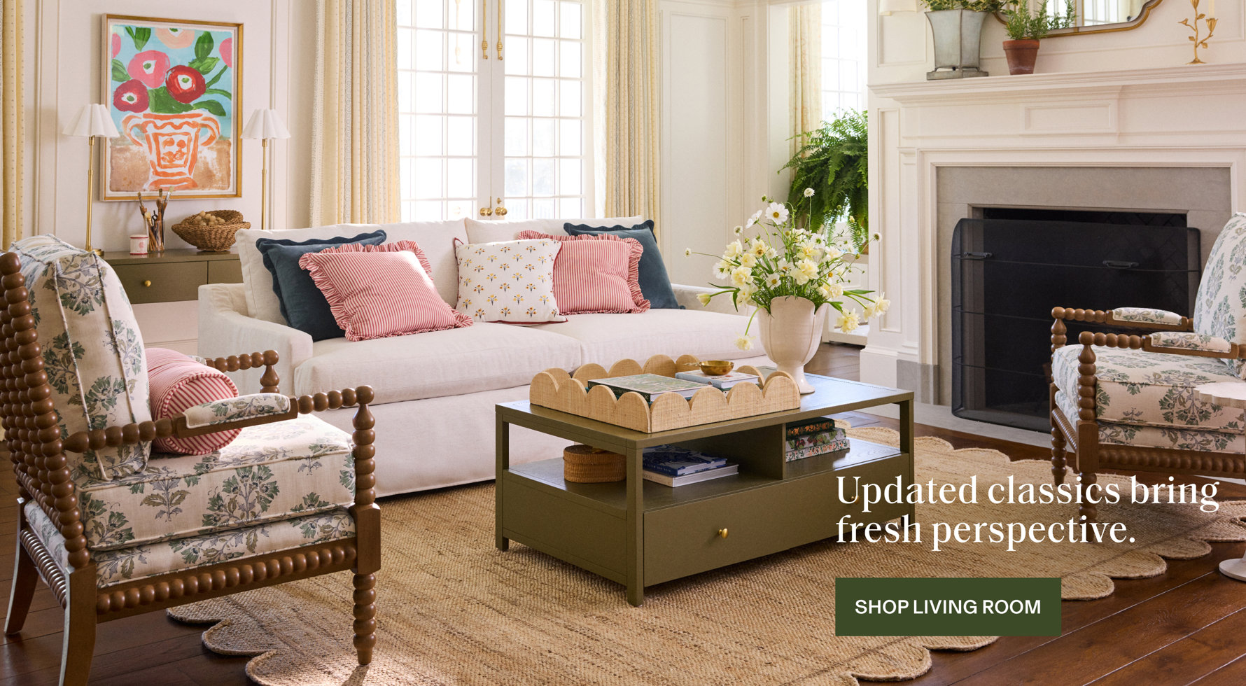 Updated classics bring fresh perspective. Shop Living Room.