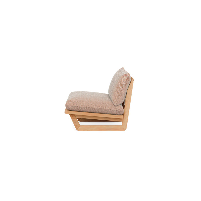 Outdoor Teak Lounge Chair, Sunbrella Berber Rib Dune, No