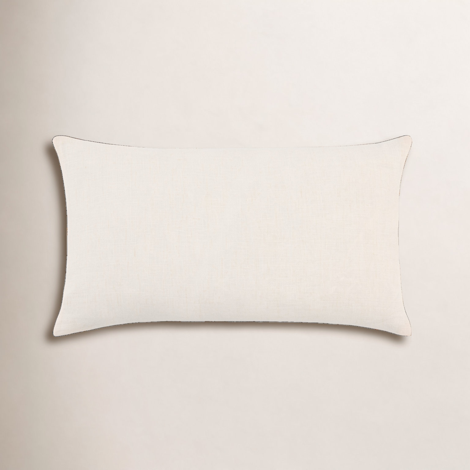 Lanie Accent Pillow, Beige, Duck Down, Rectangle 12"H x 21"W