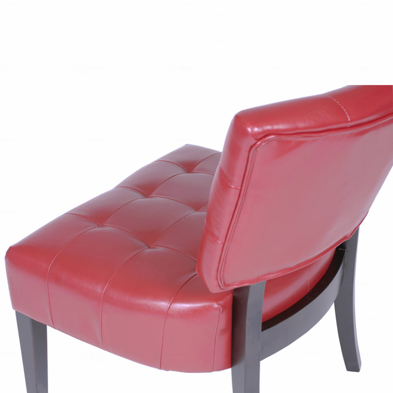 Fauteuil d'appoint capitonné en tissu mélangé et capitonné avec sièges surdimensionnés, Rouge