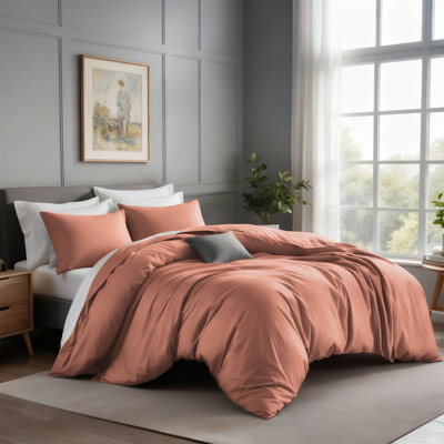 Luxury Grey Microfiber Duvet Cover Set – Hotel-Quality, Ultra-Soft, Durable, Lightweight Bedding With Matching Pillowcases