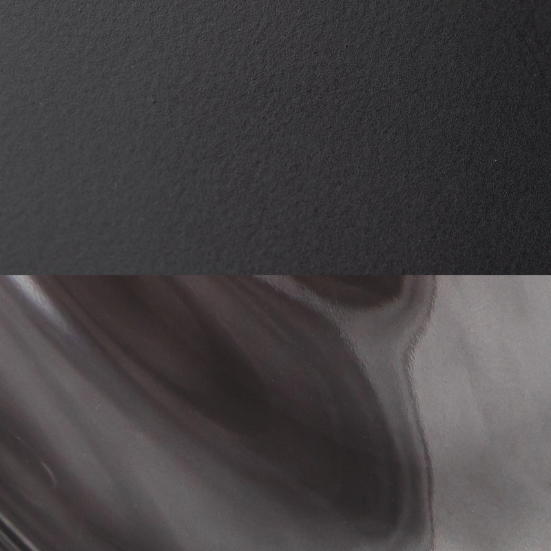 Plafonnier semi-encastré Tinka, Noir mat, Fumée