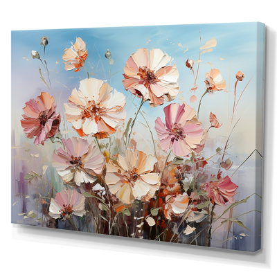 Œillets mauves, charme de campagne II sur toile