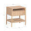 Table de chevet en bois Defreitas avec tiroir et tablette inférieure en jonc de mer-385097058
