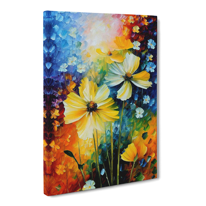 CAN-V0523-2879X Wildflowers Painted Vol.2 - Wrapped Canvas Print, 50cm H x 35cm W