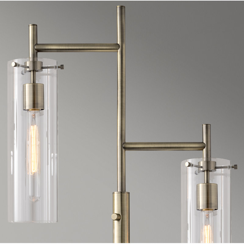 Gilbert 64.25'' Traditional Floor Lamp, Antique Brass