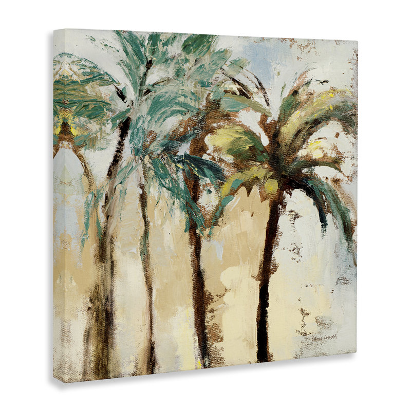 «Rustic Brushed Palm Trees» par Lanie Loreth, H 30 po x l 30 po