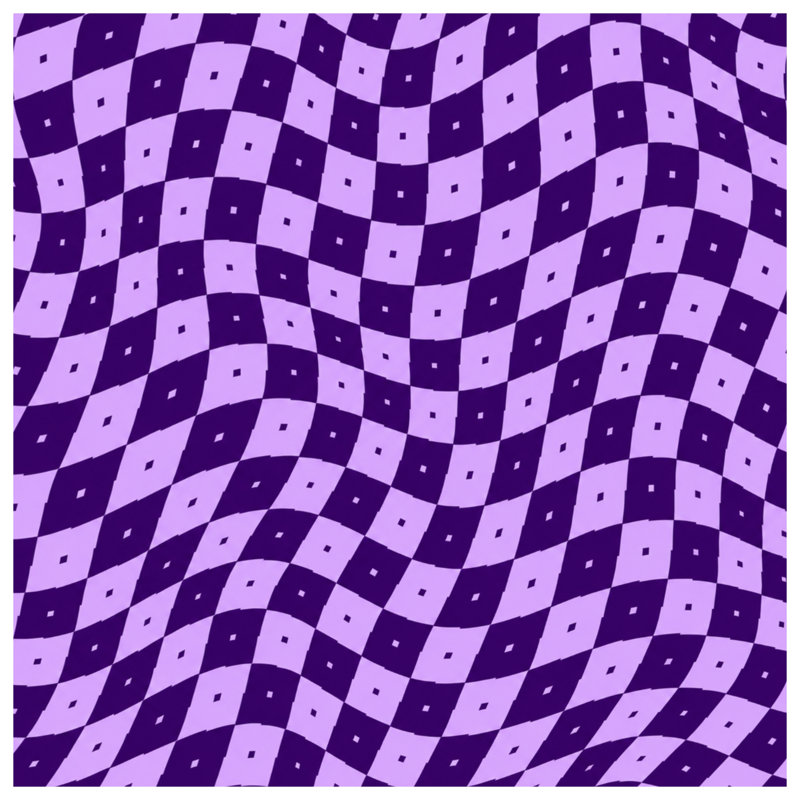 Purple Checkered Waves Blankets, 60in W x 80in H