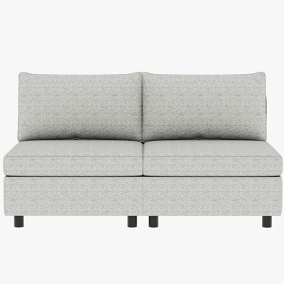 Grey Chenille Modular Sectional With Storage And Sleeper, 2 Seat Living Room Furniture Sleeper Sectional, Fabric, For Home Decoration