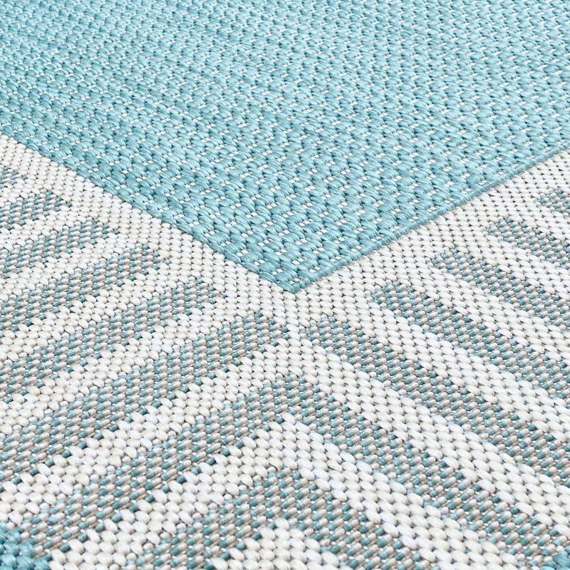 Sol 72 Outdoor™ Abington Flatweave Aqua Indoor/Outdoor Rug & Reviews ...