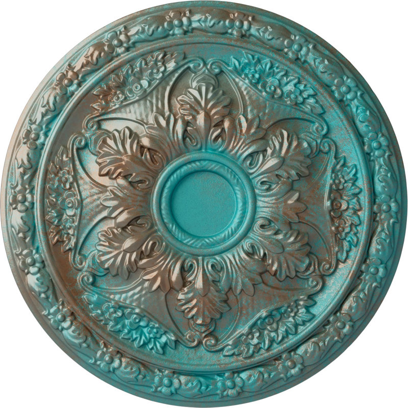 Plafonnier 20 po x P 1 5/8 po P (convient aux auvents jusqu'à 3 1/4 po), Cuivre patiné de vert