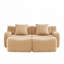 Canapé modulaire en tissu avec 2 repose-pieds Teddy, sans assemblage-1437223656