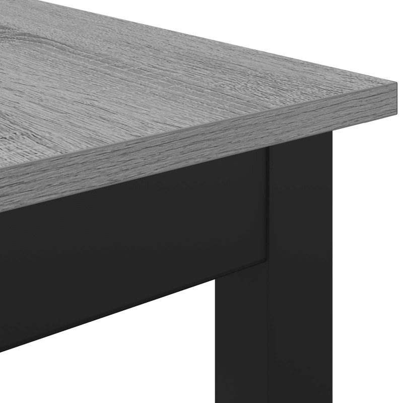 Standing Bar Table Engineered Wood, Grey, 105cmH x 110cmL x 55cmW