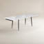 Ensemble de table de salle à manger extensible de 62,9 po à 94,4 po avec chaises en pierre frittée-332825820