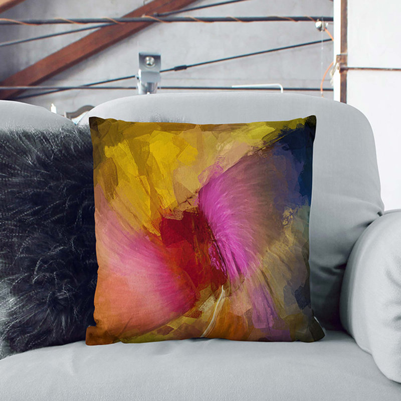 Abstract Square Cushion, 55cm H x 55cm W x 20cm D, Stone