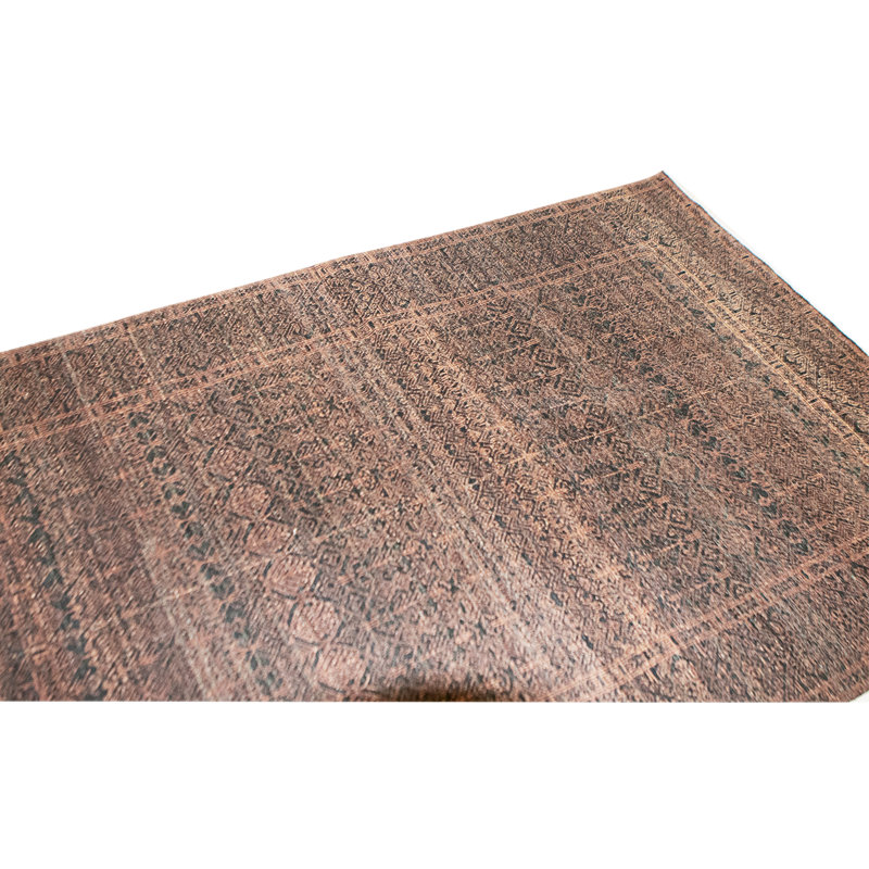 Tapis rouge et noir noué à la main de haute qualité