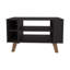 Table basse avec rangement à 2 bouteilles et espace ouvert pour les salons de décoration classiques et polyvalents, 17,75 pouces de hauteur avec finition, mélange décoratif moderne et transitionnel, surface large de 47,25 po