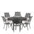 Stylish 6 - Person Round Cast Aluminum Outdoor Dining Set
