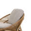 Ensemble de 1 méridienne d'extérieur en osier PE brun clair de style Papasan avec coussin beige-665538575