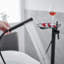 Single-Handle Claw Foot Freestanding Tub Faucet Roman Bathtub Filler With Hand Shower And Storage Tray-103530663