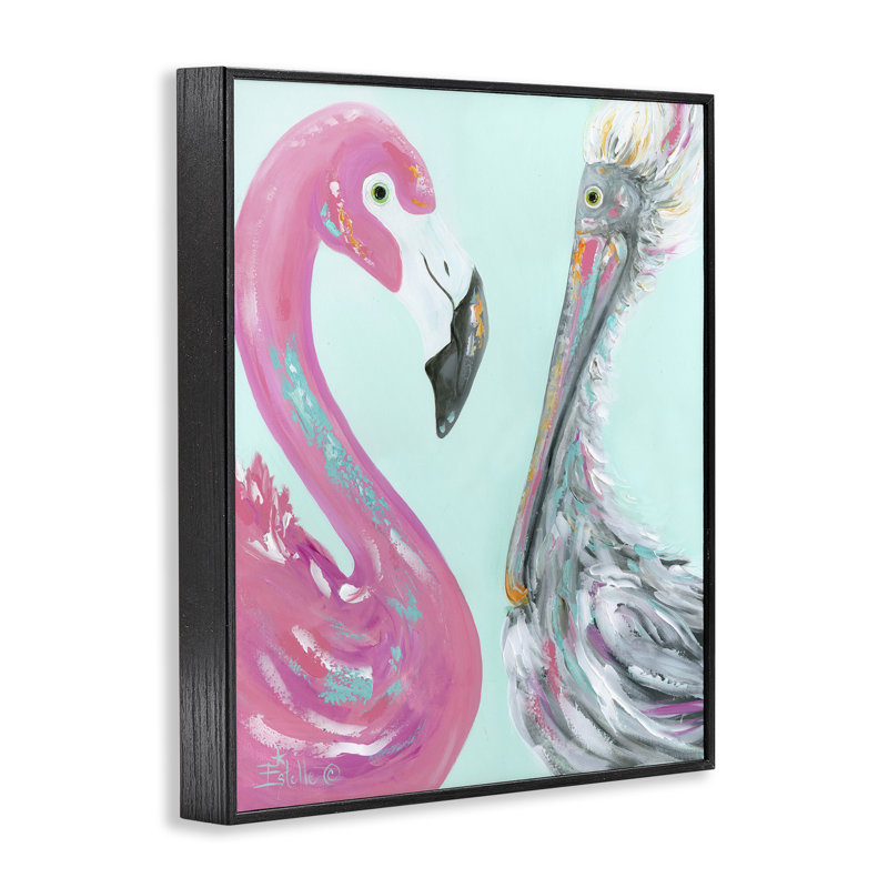 Art d'oiseaux sauvages par Estelle Grengs bg-163, Giclée encadrée noir minuit, H 14 po x l 11 po