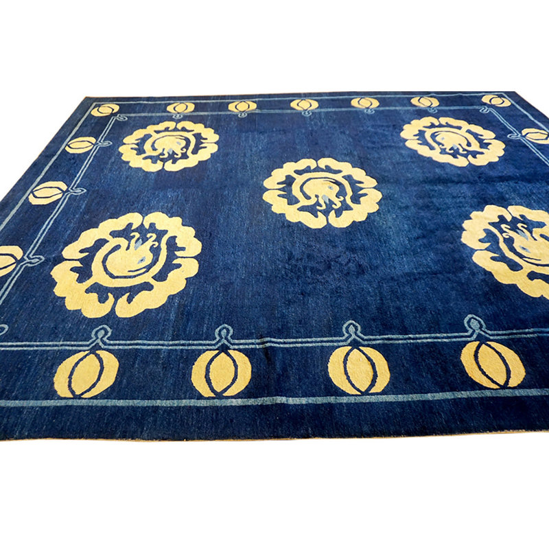 Tapis noué à motif géométrique antique chinois