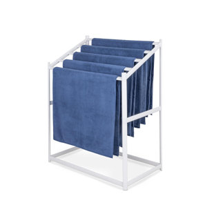 5-Tier Modern Pool Towel Rack,For Outdoor And Indoor Use,White