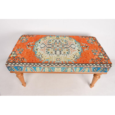 Cotton Upholstered Bench