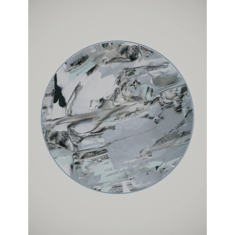 Evajo Washable Indoor Rug, Round 6'