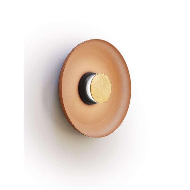 Totem Sconce Metal, 15" H x 15" W x 15" D, Black/Brass