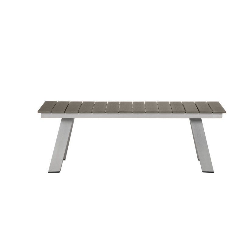 Banc d'extérieur en aluminium Jack, Gris brossé